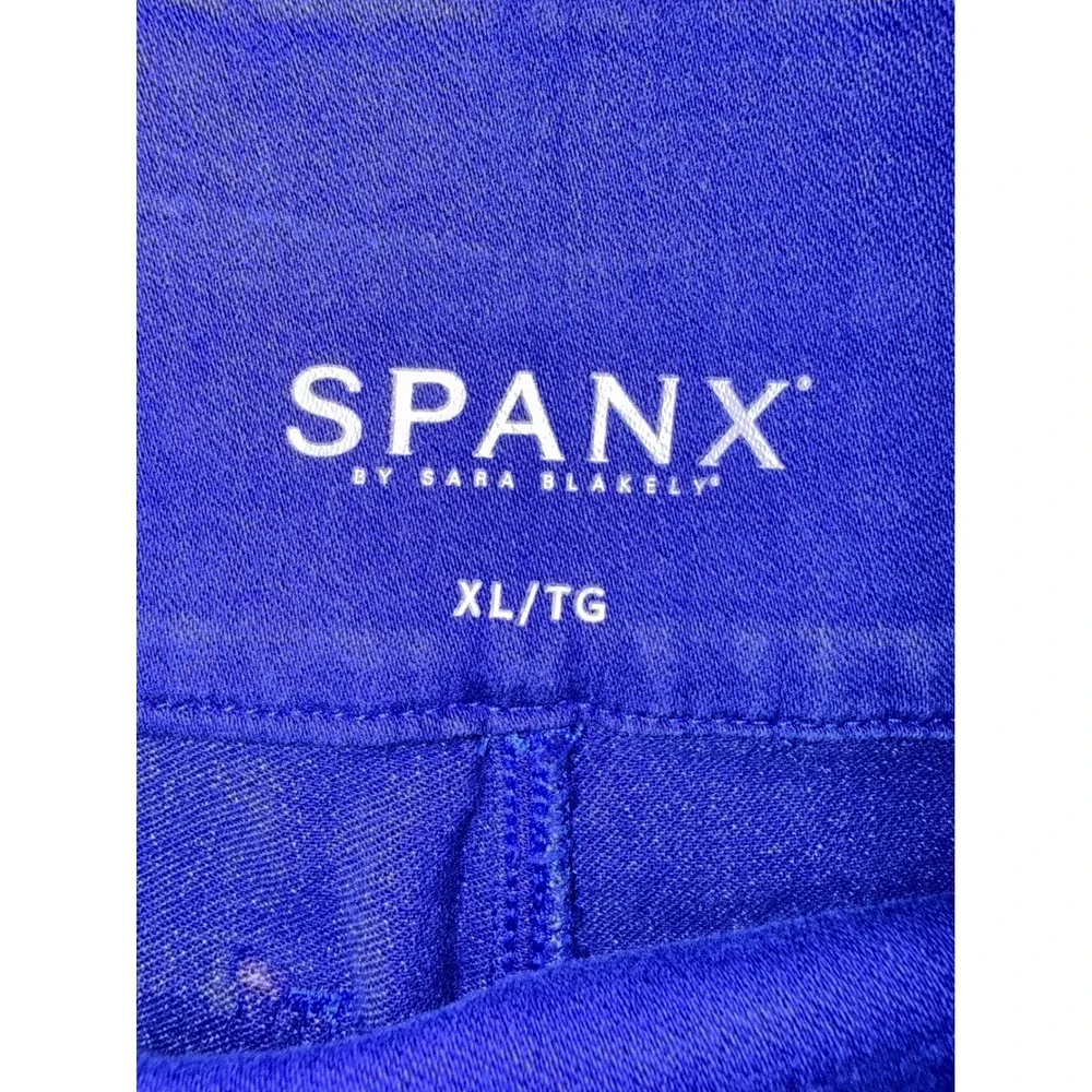 Spanx Denim Leggings Blue Lapis High Waisted Skinny Jeans XL 2066 NEW - Picture 3 of 10
